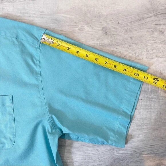 Miller Performance 100% Organic Cotton Size 2XT Teal Blue Short Sleeve Shirt - Picture 9 of 16